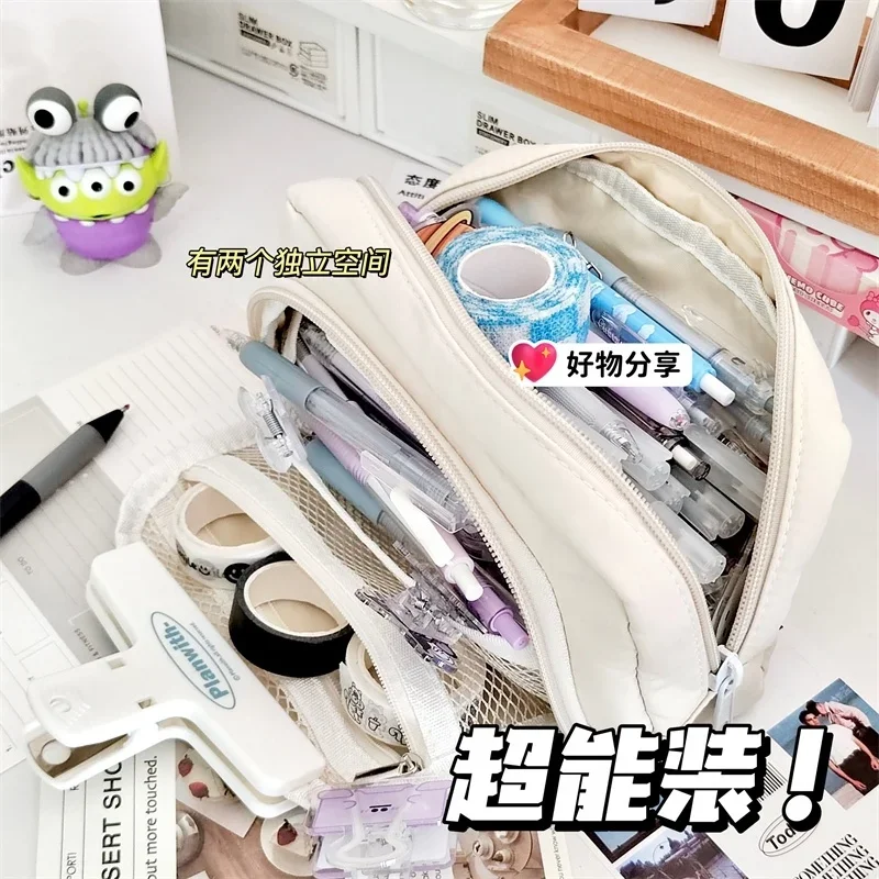 Pochacco Sanrio Anime Kawaii Pen Bag Cute Cartoon Student Pencil Box Stationery Case Large Capacity Cosmetics Storage Bag Gifts