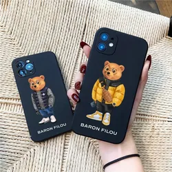 New Baron Filou Trend Bear Soft Case For Iphone 14 13 12 11 Pro Max Mini 7 8 Se Plus Xr X Xs Max Phone Cover Sports Fundas Capa