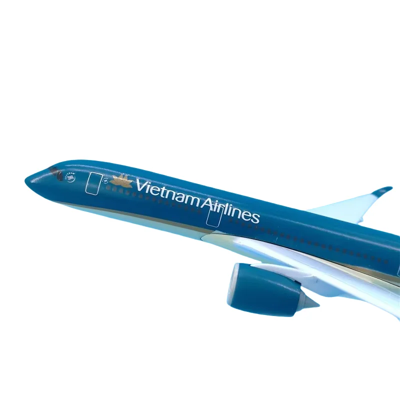 20cm Aircraft Airbus Vietnam Airlines A350 Alloy Plane with Wheel Model Children Gift for Collection Home Decorations