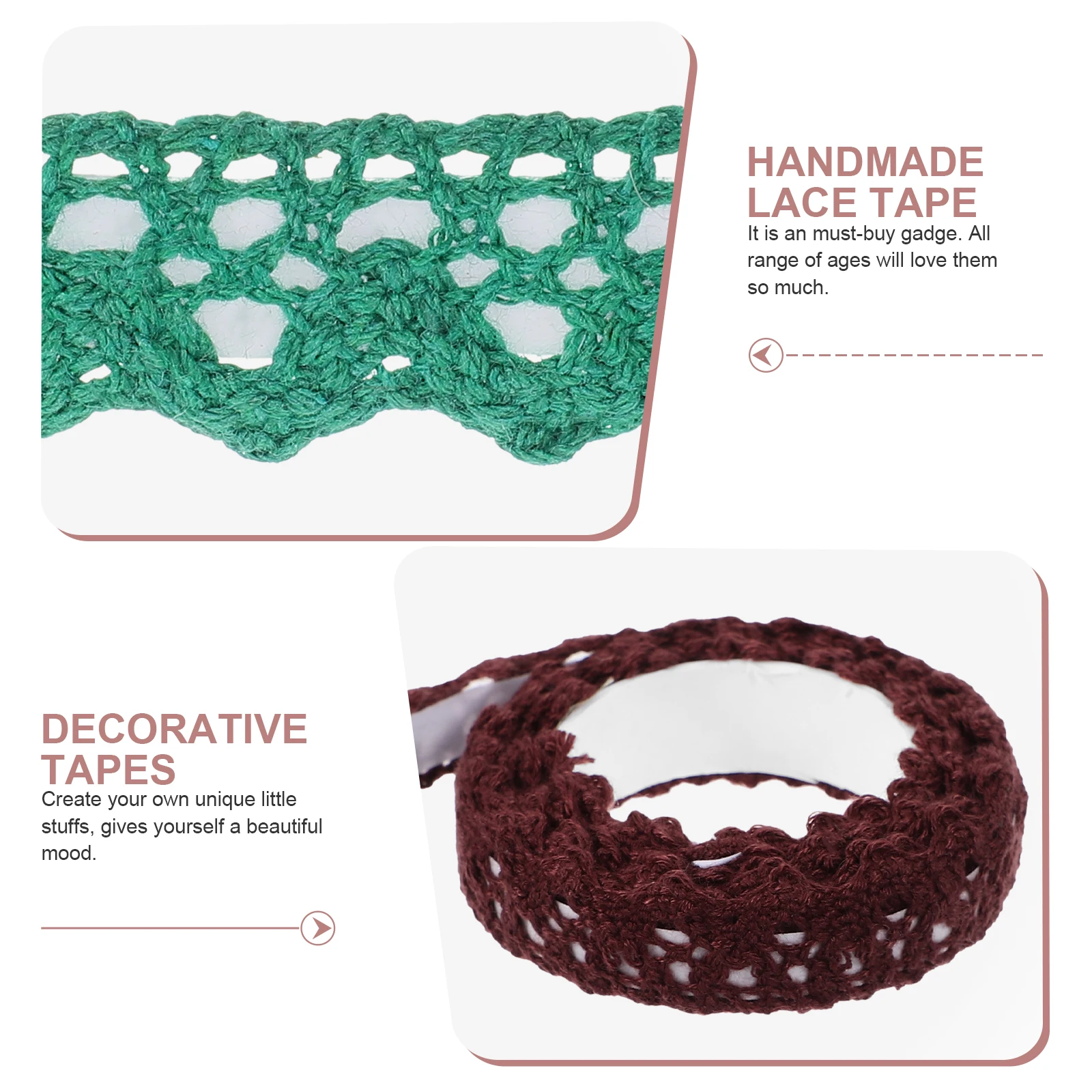 

5 Pcs Hollow Lace Tape Fabric Decorative Ribbons Self Adhesive Stickers Craft Supplies Scrapbooking Gifts Wrapping