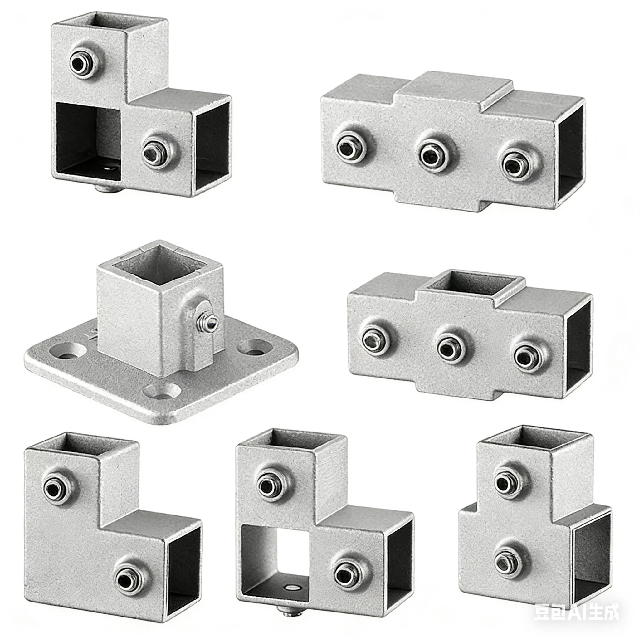 

Соединитель для квадратных труб 30 мм, фитинг-уголок, фиксирующая скоба, фланцевое крепление, оцинкованная сталь, для квадратных труб без сварки.