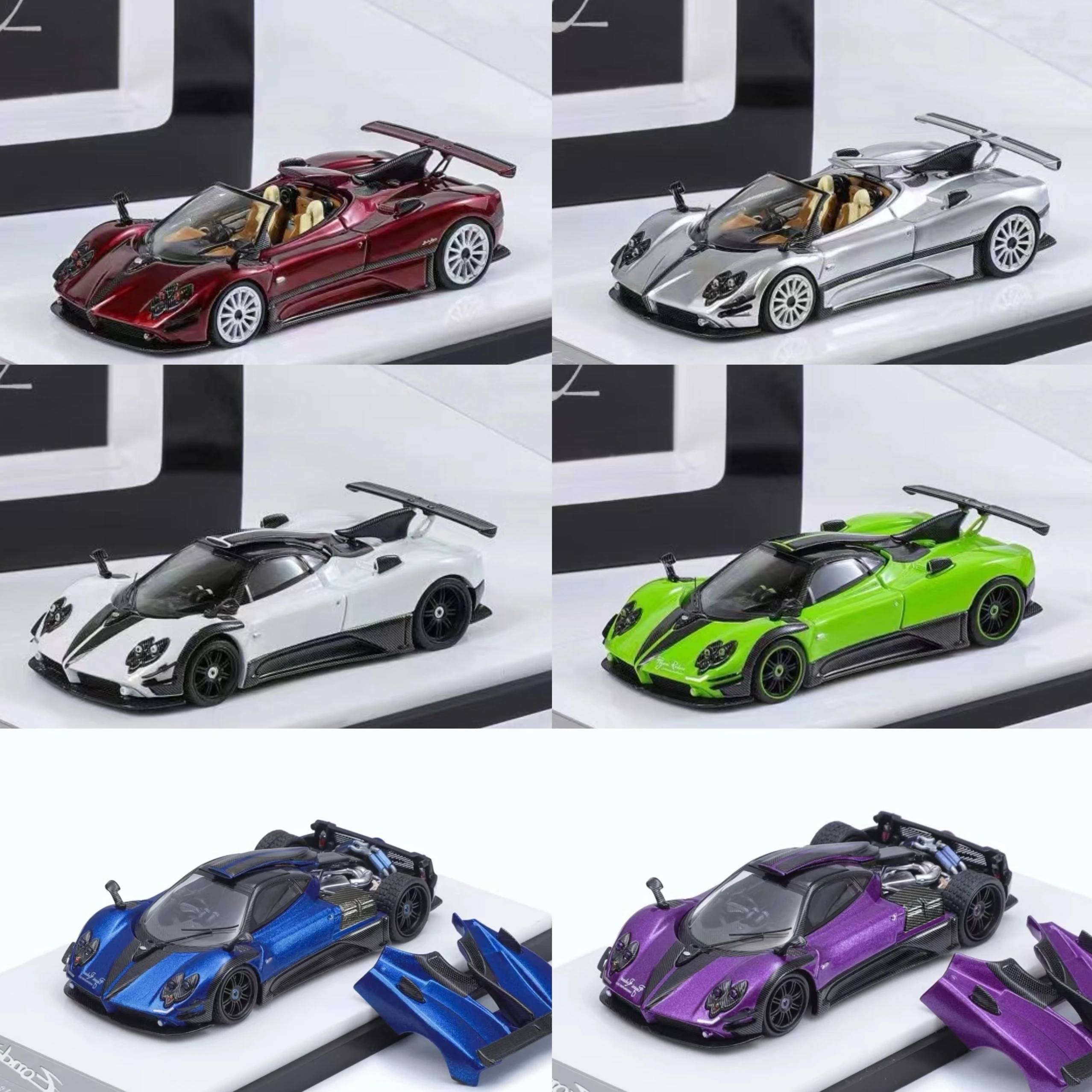 

HKM 1:64 Pagani Zonda 760 Roadster 2022 Convertible Alloy car model