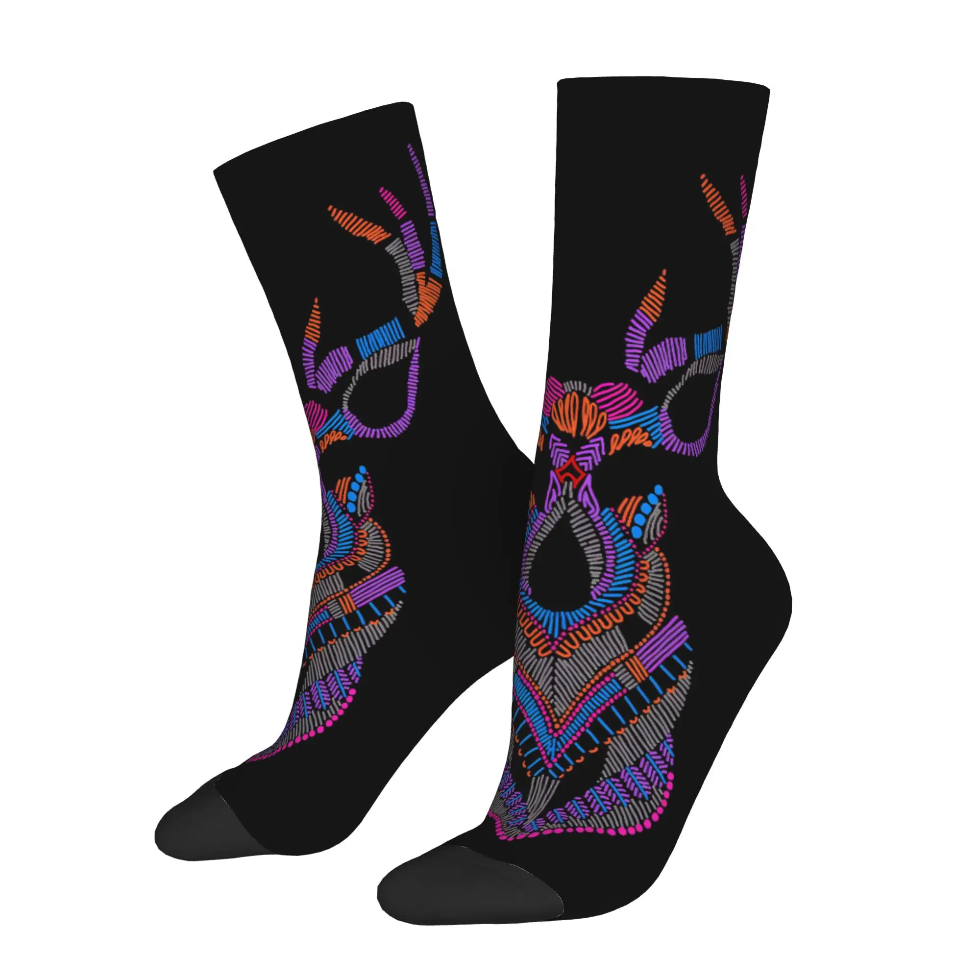 

Colorful Deer Elk Sock Printed Man Polyester Fashion Popular