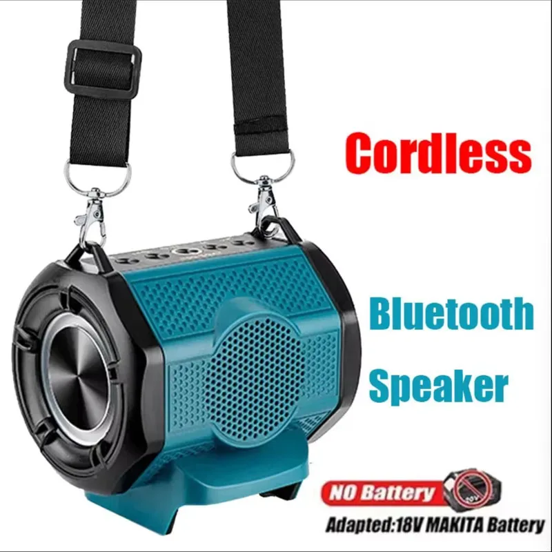 Alto-falante portátil sem fio bluetooth amplificador para makita 18v bateria surround player acampamento ao ar livre e festas