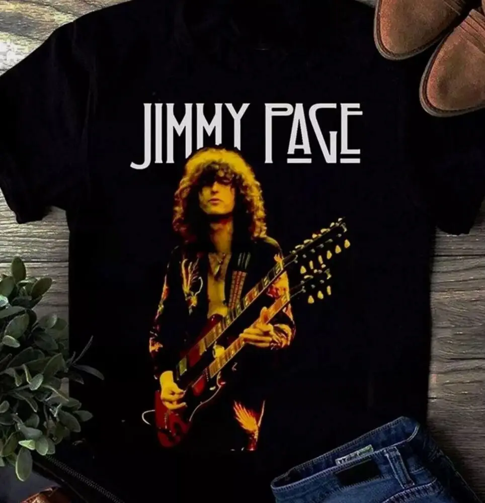 Jimmy Page T Shirt Men women All Size S-3XL Music Gift For Fans