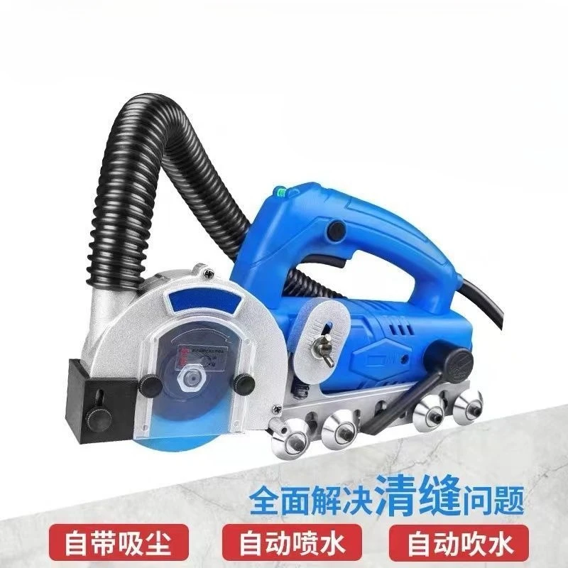 Self-vacuum Electric Tile Grout Removal Machine, Floor Grooving Implement for Tile Grout Construction