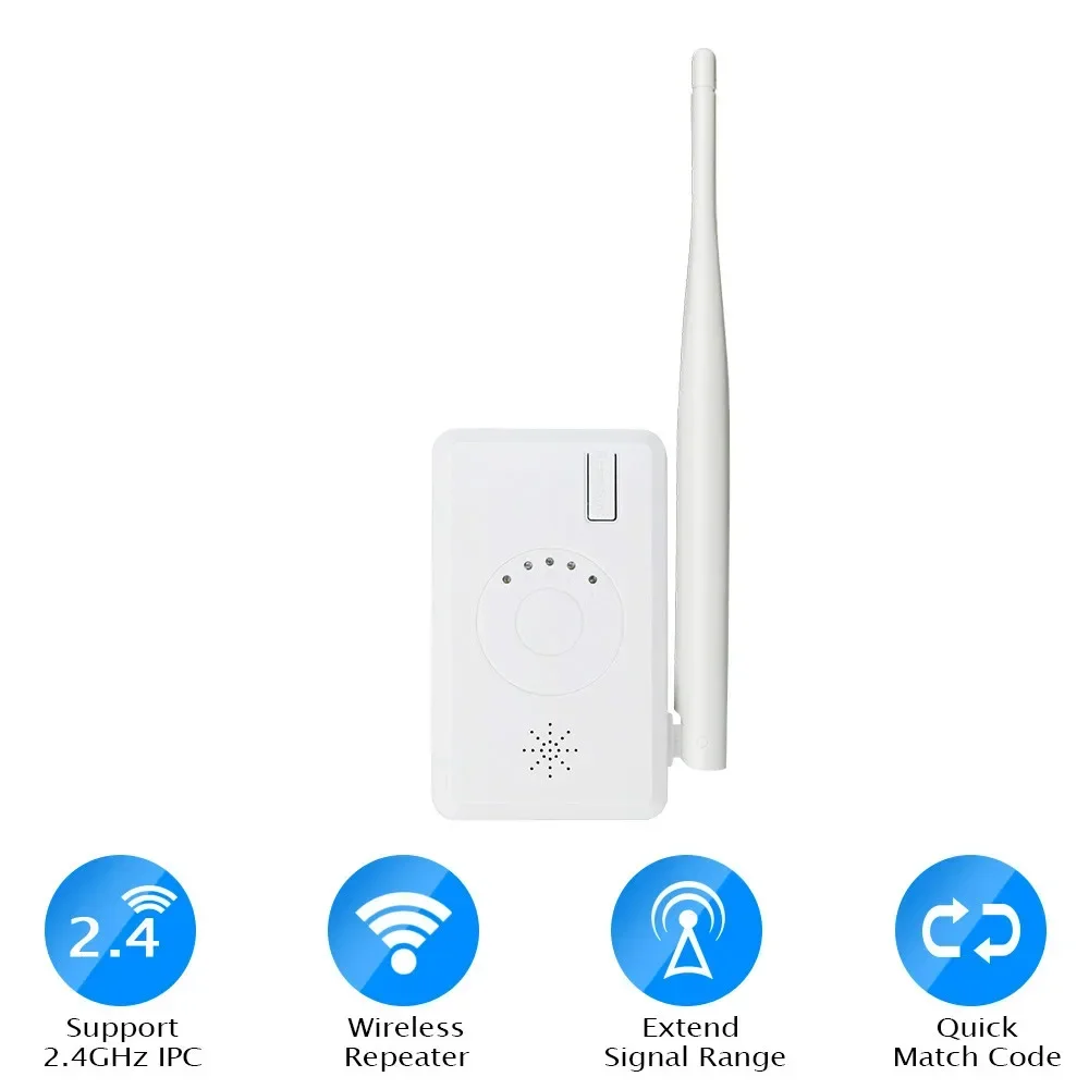Verleng het WiFi-bereik voor thuisbeveiligingscamerasysteem Draadloze IPC-router / repeater Universeel (1 stuks)