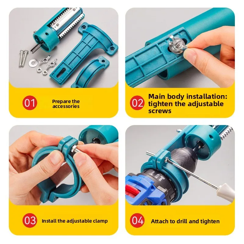 Drill-Powered Electric Fish Scaler, Stainless Steel Scale Scraper