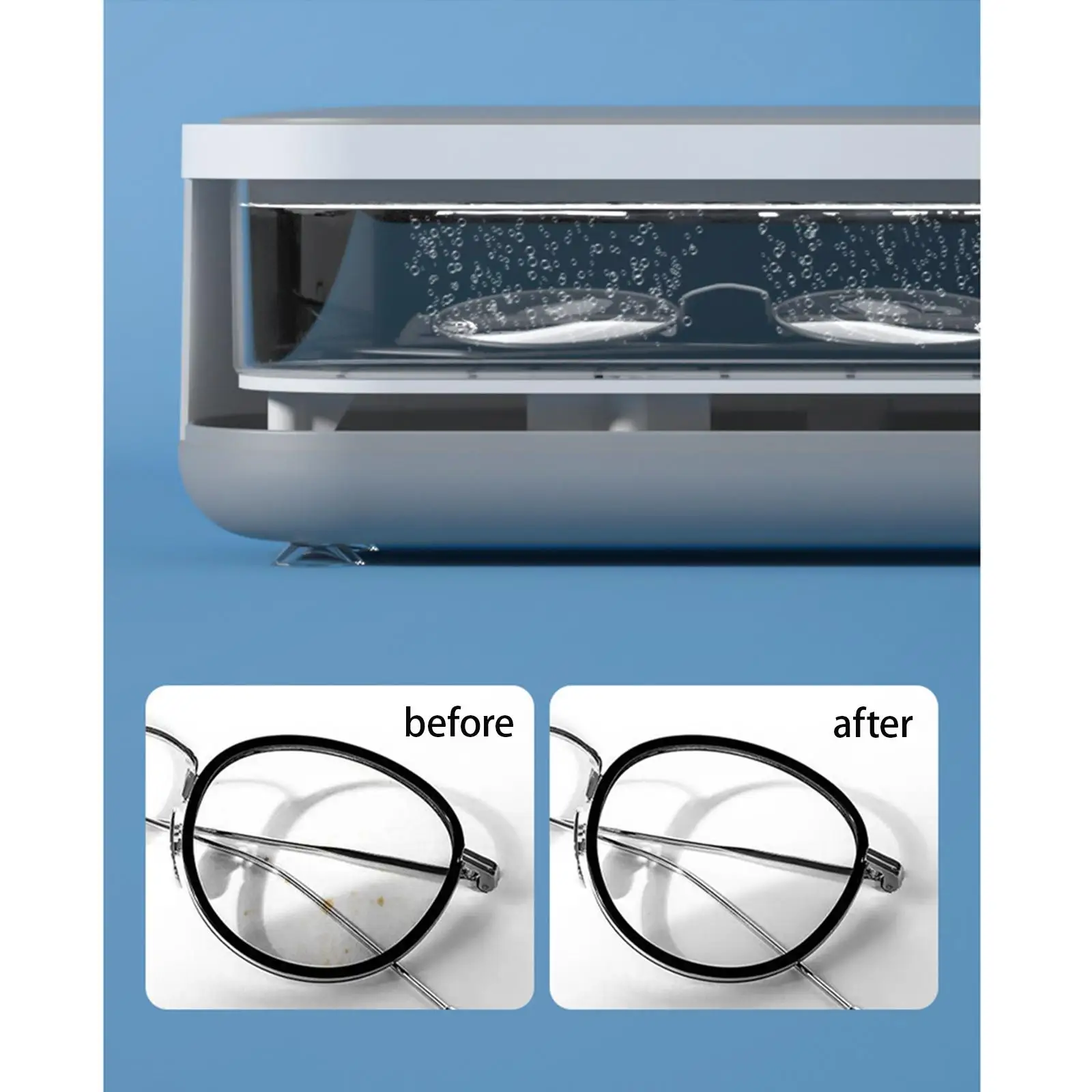 Contact Lens Washer Ultrasonic Mini Wireless Operation 4500Hz Daily Care for Shaver