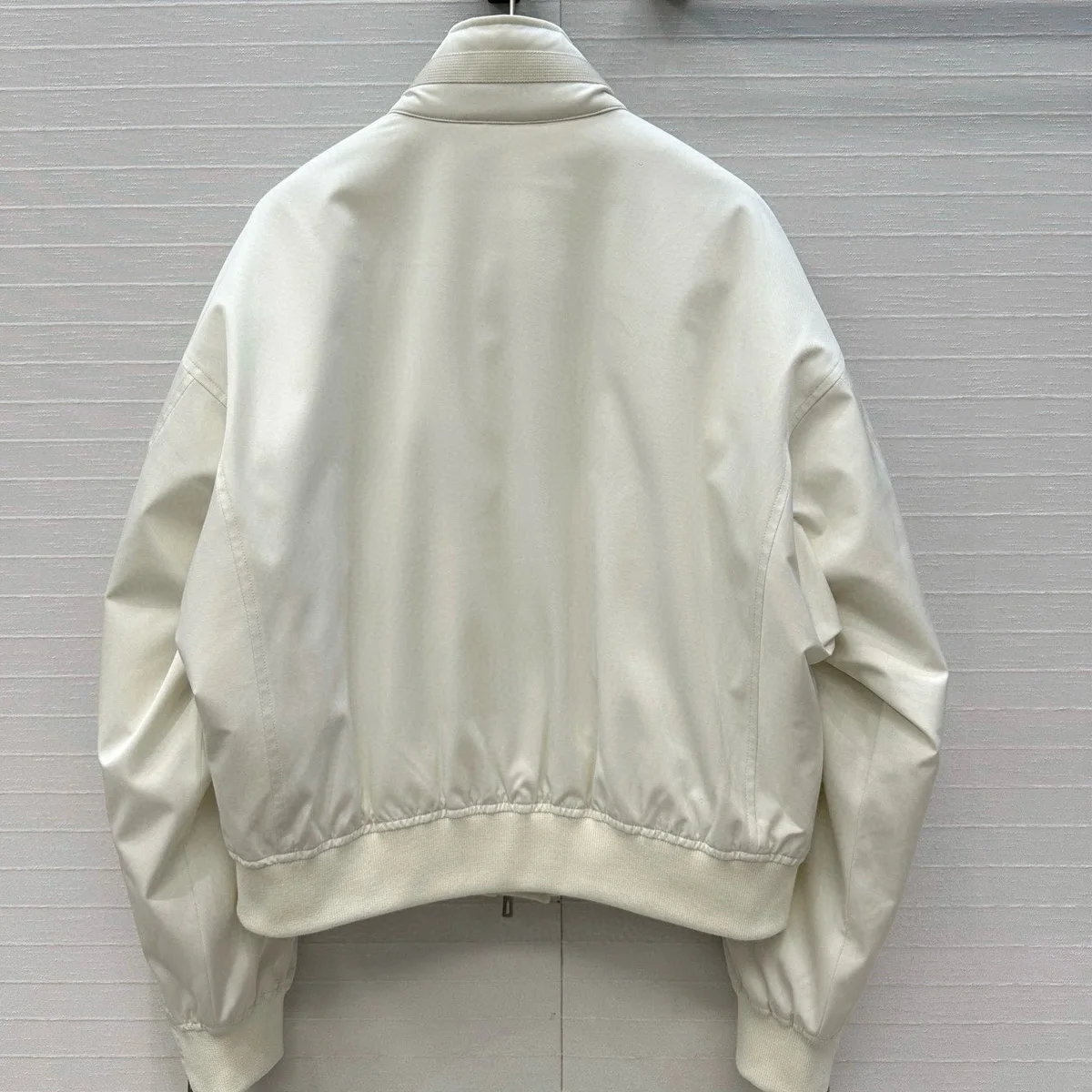 High Quality Women Short Stand Collar Jacket, Long Sleeve Snap Button Loose Casual Outerwear
