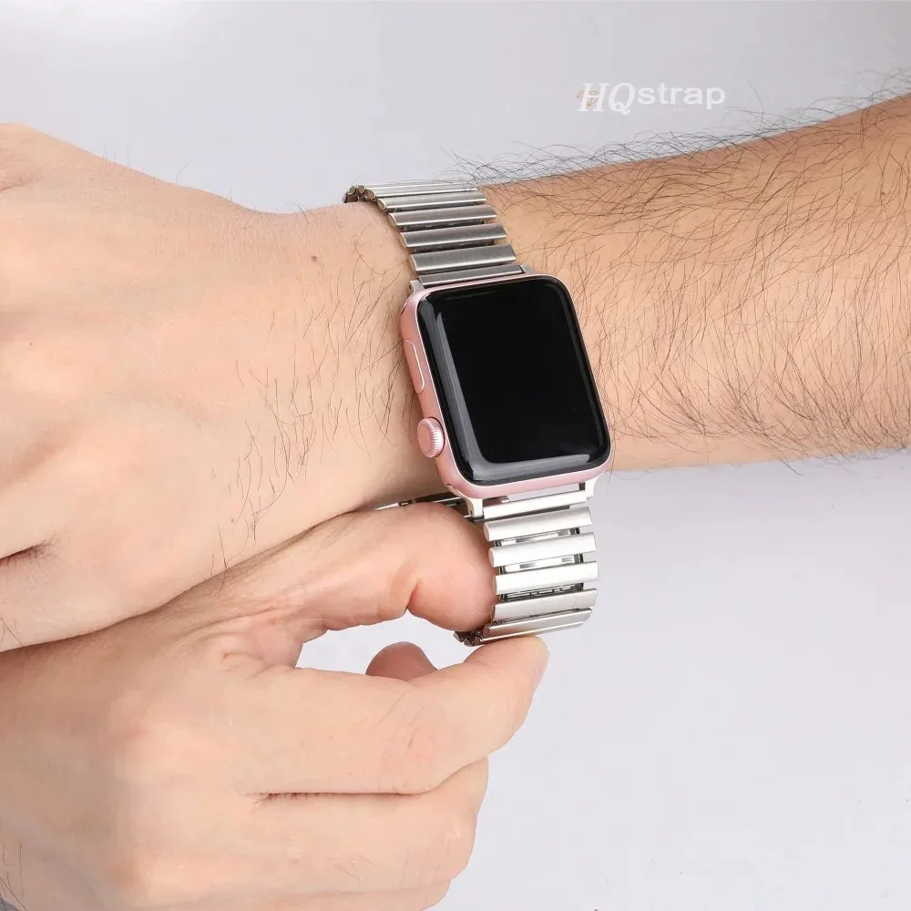 Elastic Watchband for Iwatch 40mm 44mm 45/49mm Stainless Steel Band for Apple Watch Series 8 7 6 5 4 9 Se 10 Expansion Luxury image 2