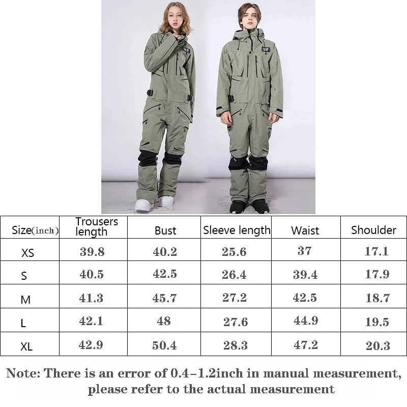 Winter One Piece Ski Suit Men Outdoor Waterproof New Warm Snow Sets Women Snow Clothes Snowboard Wear Skiing Windproof Snowsuit