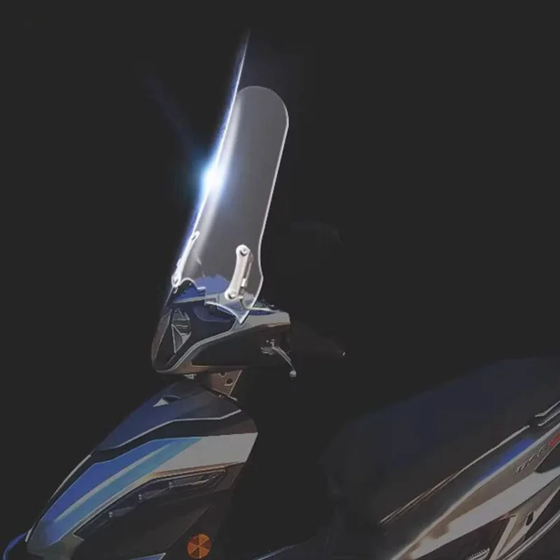 

For QJMOTOR QIAOYUE 125 Modified Windshield Transparent Windscreen Rain Shield Imported Glass Windshield