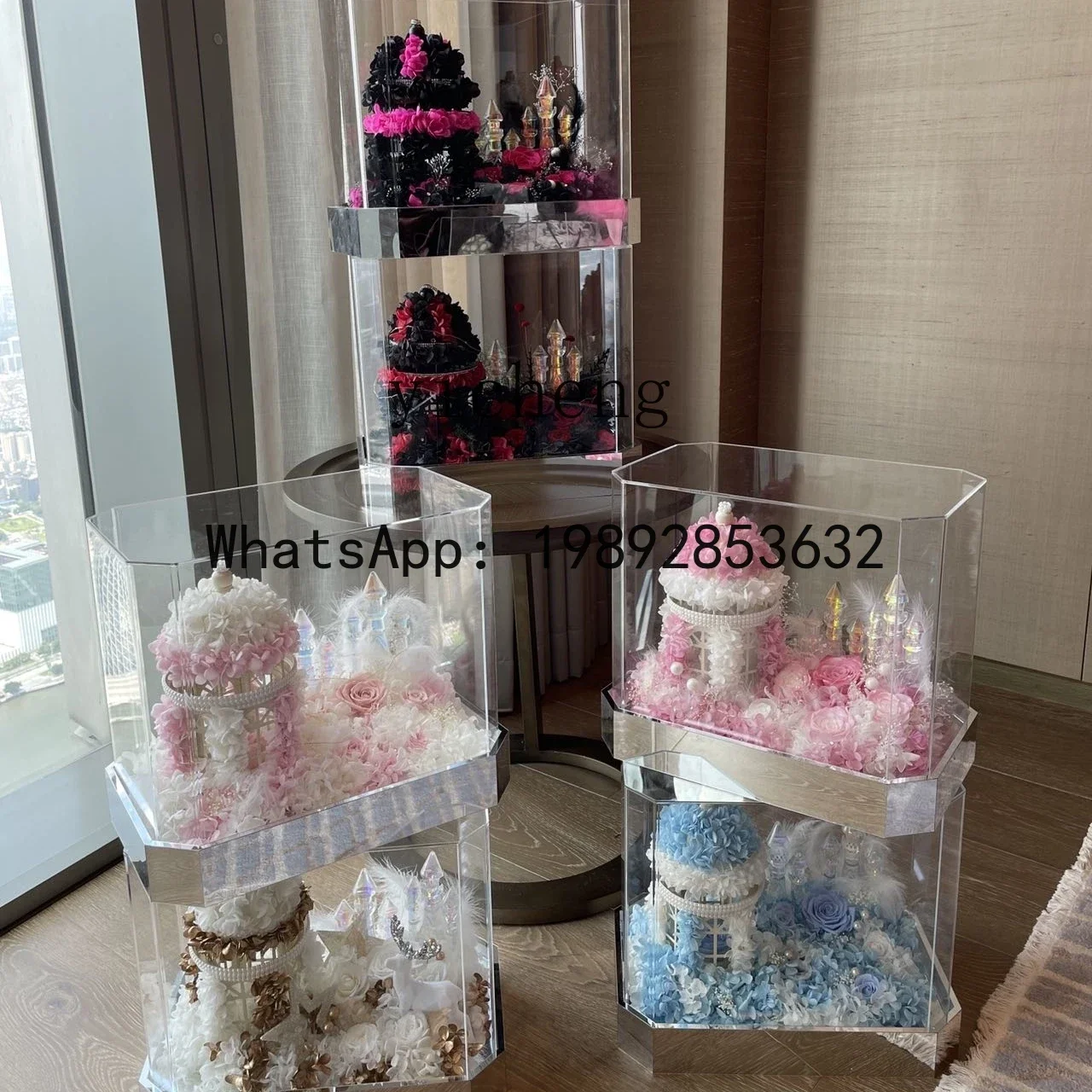 X2  Festival Valentine's Day Confession Gift Eternal Flower Castle Garden Send Girlfriend Proposal Memorial