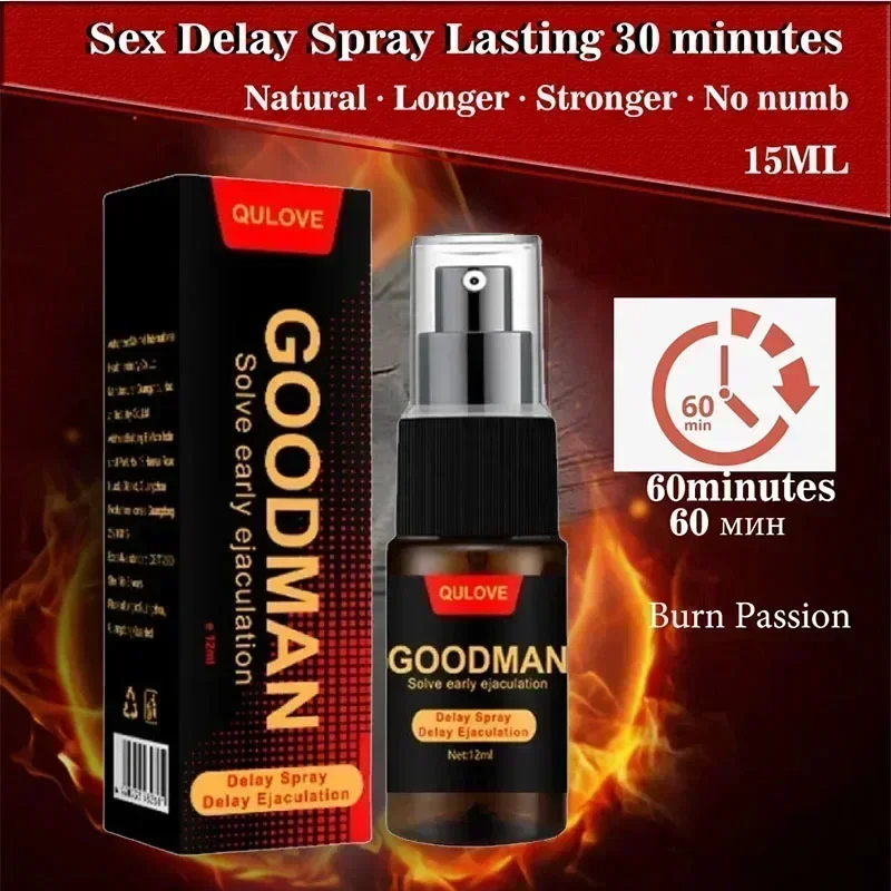 Man Lasting Long 60 minuti olio per l'ingrandimento del pene Sex Delay Spray Sex per uso esterno maschile Anti eiaculazione precoce