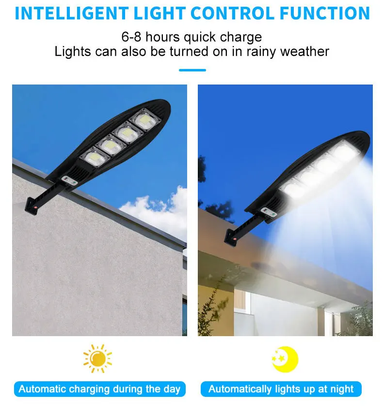 New Waterproof Solar Street Light with Human Body Sensing Remote Control LED Integrated Extra Large Solar Street Light