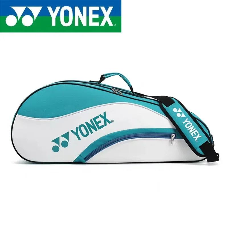 Borsa per racchette professionale YONEX, può contenere fino a 4 racchette da badminton, borsa sportiva con scomparto per scarpe, per donna e uomo