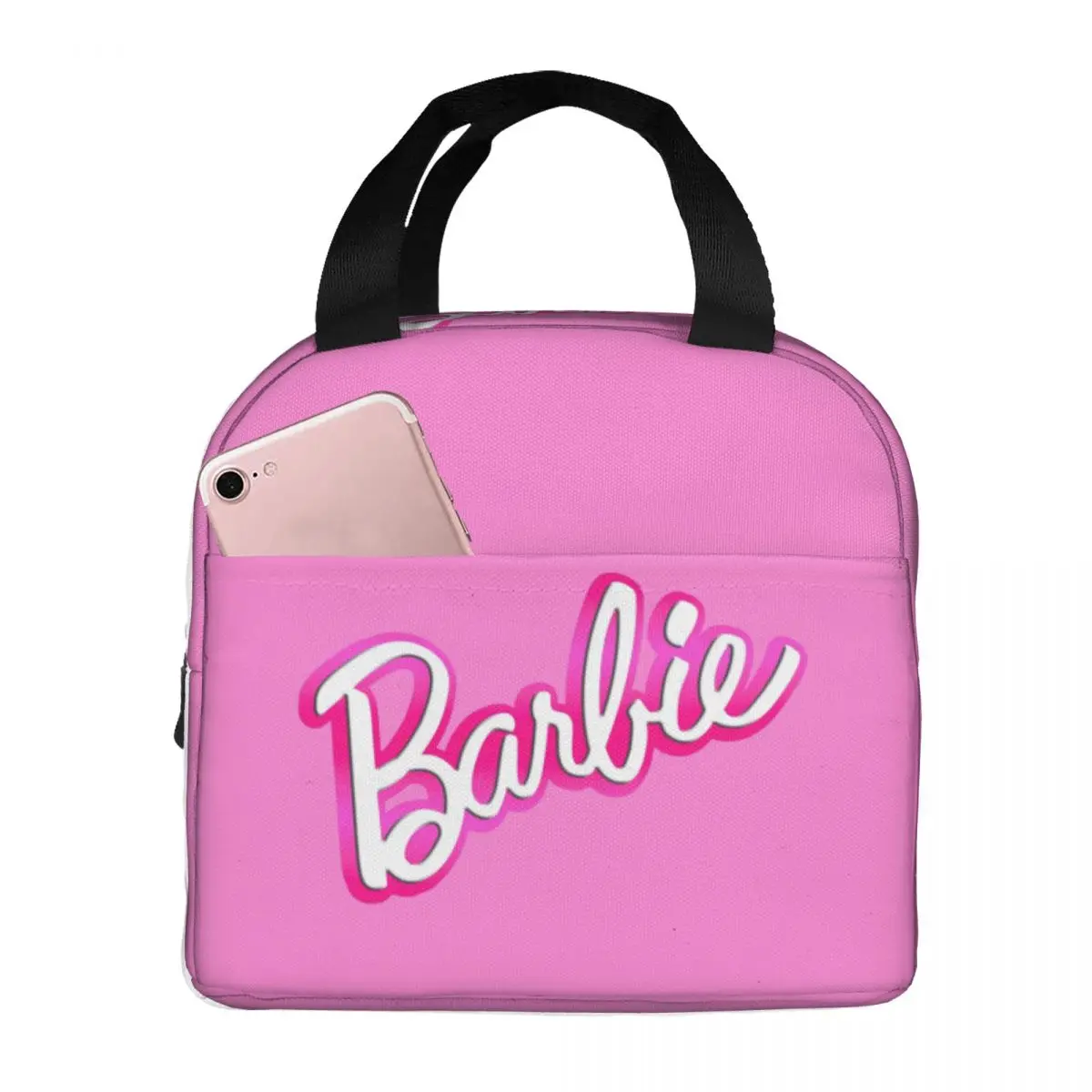 Bolsas de almuerzo modernas con gradiente de Barbie, caja Bento aislada, bolsa de almuerzo reutilizable, bolsas de Picnic, bolsa térmica más fresca para mujer y niña, oficina
