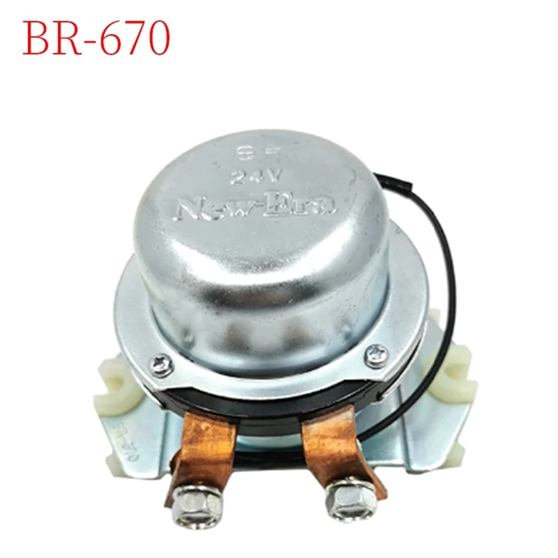 Excavator Accessories BR-670 Battery Relay Switch (24V) For Kobelco SK200-5 SK200-8 Hino J05E Engine New