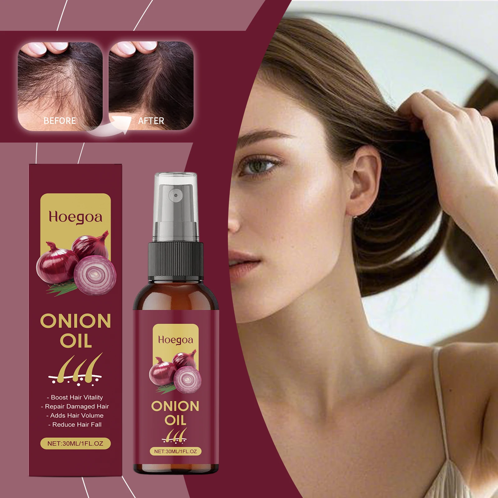 

Сыворотка для роста волос с красной лукой, предотвращающая выпадение волос, лечение кожи головы, улучшение алопеции, укрепление, против сухих вьющихся волос, незаменимый красный лук