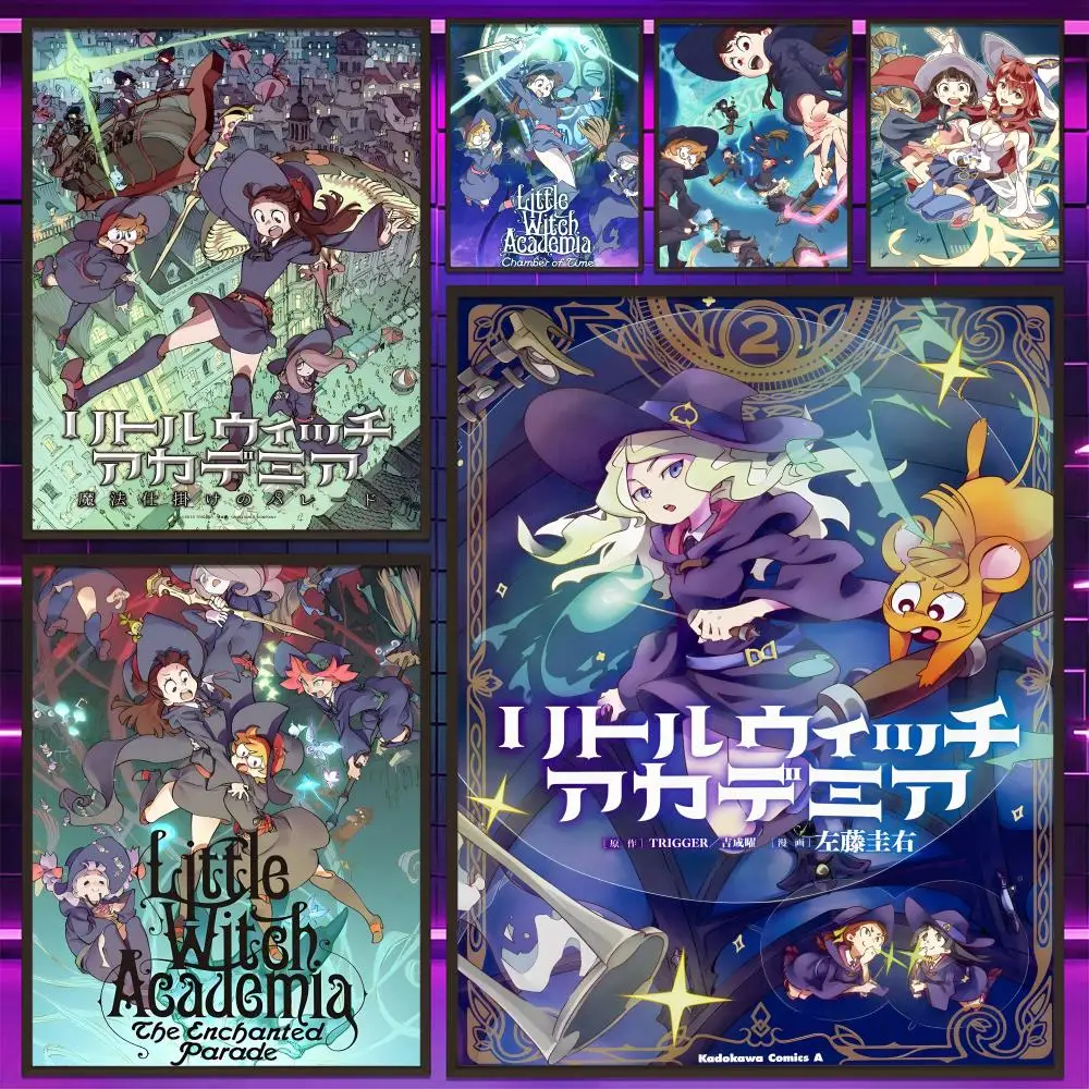 Anime L-Little Witch Academia Poster Versatile HD Waterproof Wall Art Self-Adhesive Decor for Any Space Ideal Gift