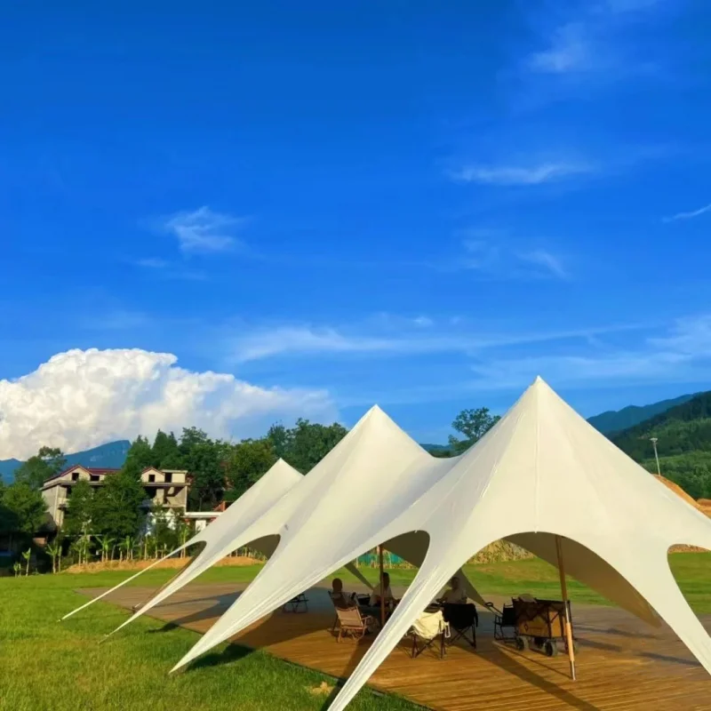 

Camping outdoor canopy tent,-large, Wanzhongshan-proof and rain-proof single-and double-leisur