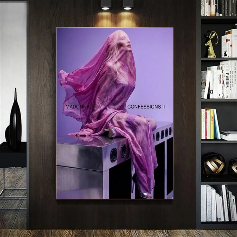Confessions on A Dance Floor Part II Canvas Print Poster Modern Pop Singer Music Album Wall Art Home Decor Living Room Gifts