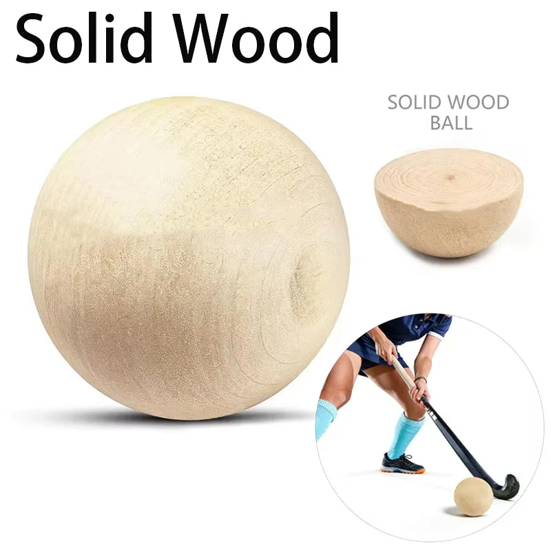 50mm Ice Hockey Wood Ball Hardwood No-Bounce Floorball Training Equipment Team Hockey Professional Training Balls