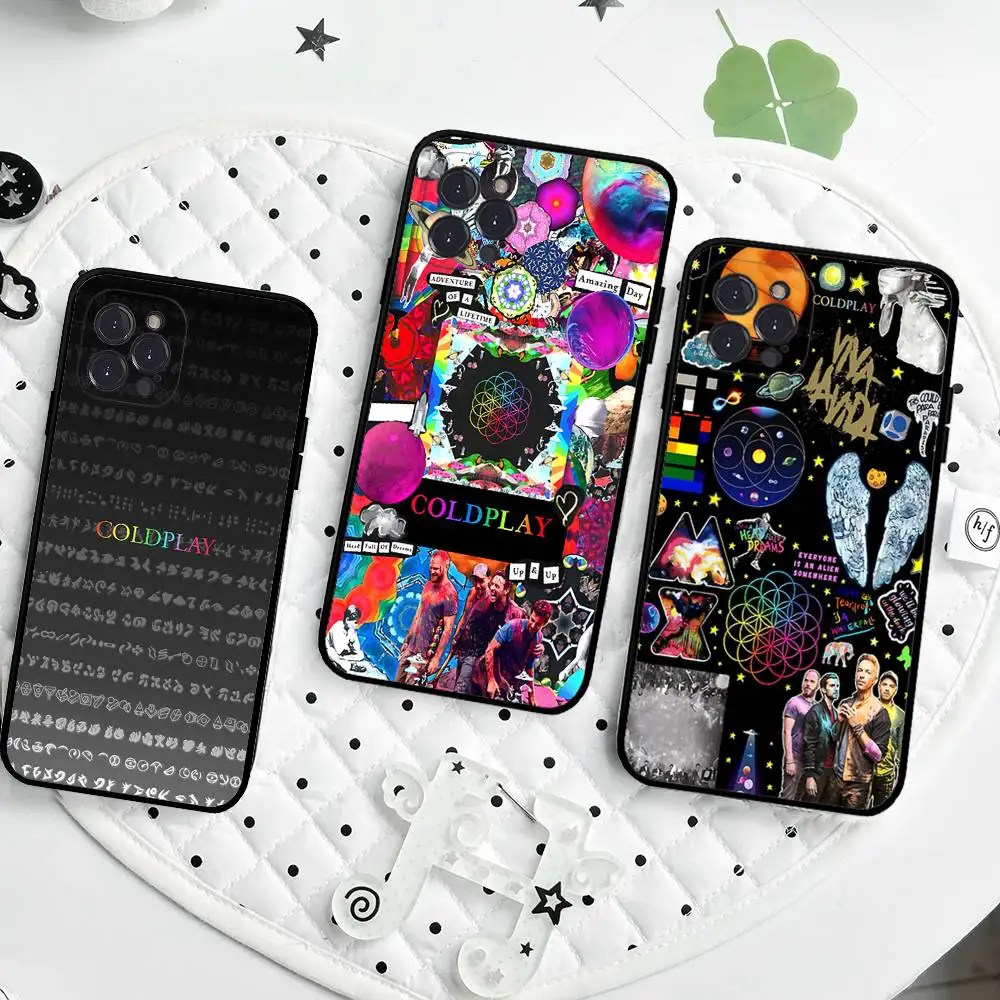 

Band C-Coldplay Phone Case For Iphone 17 16 15 14 13 12 11 Pro Max Plus Black Shell Cover Case