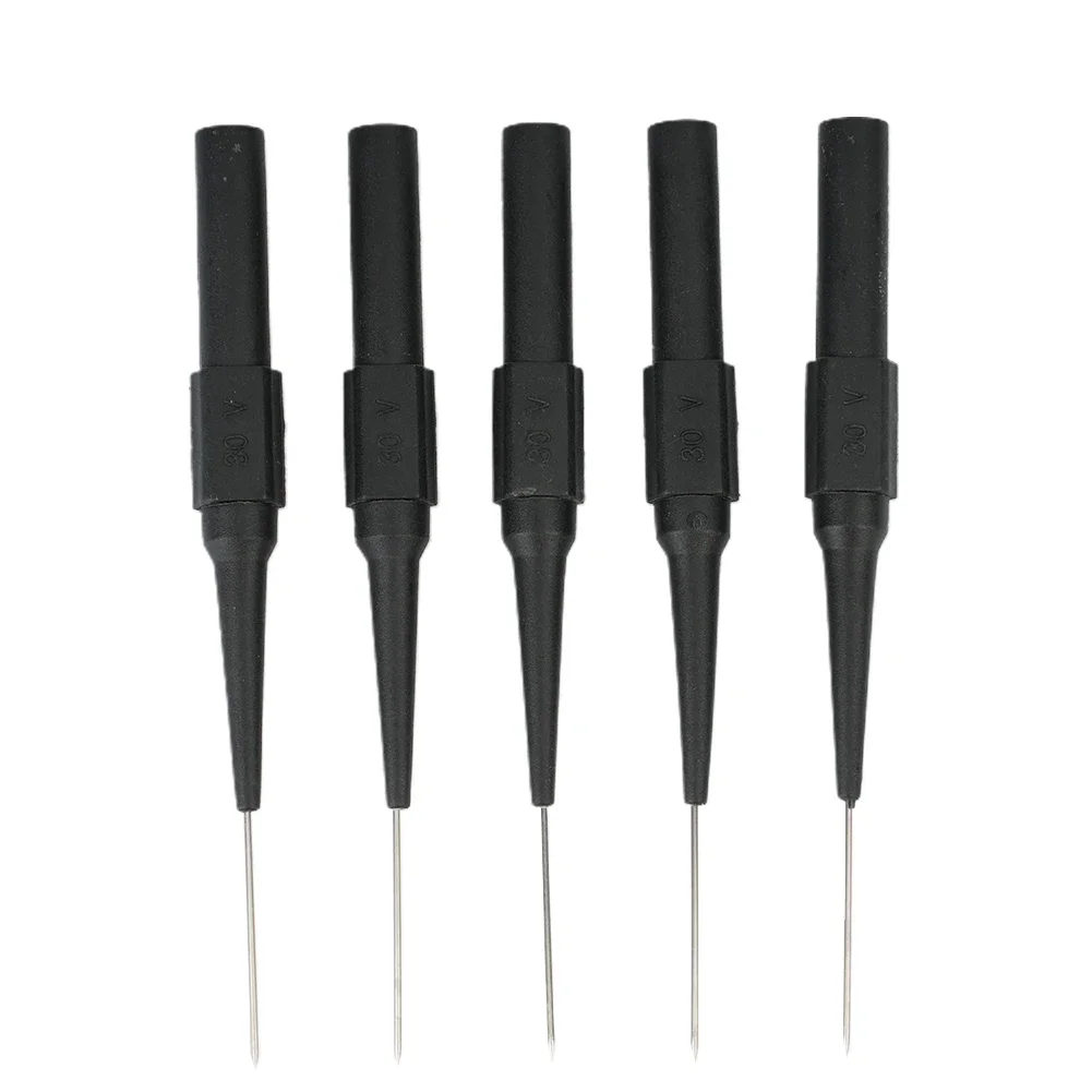 New Practical Useful Test Probes Piercing Needle Stainless Steel Needle 30V-60V 79mm Length Needle 20 X 0.7 Mm Plastic
