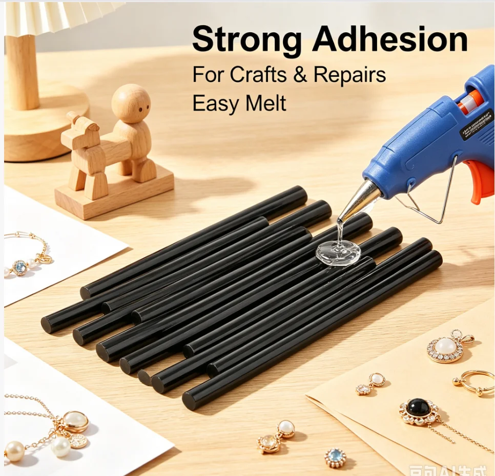 5pcs 10pcs Black Hot Melt Glue Sticks 7mmx100mm Adhesive Home DIY Tools for Hot Melt Glue Gun Craft Album Repair Glue Stick
