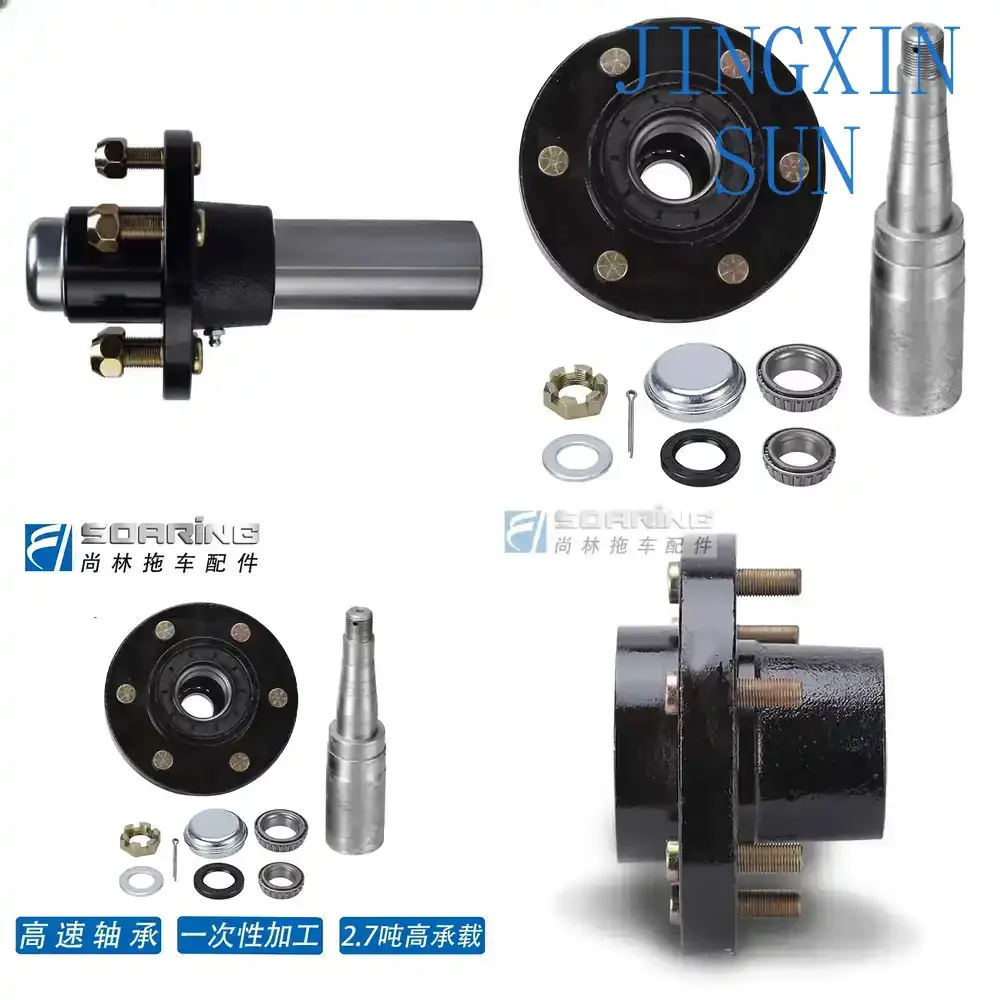 High-quality Trailer Wheel Axle Short Half Axle for RV Rear Axle 2.7 Tons 6-Hole 139.7mm Axle Head for Habatou