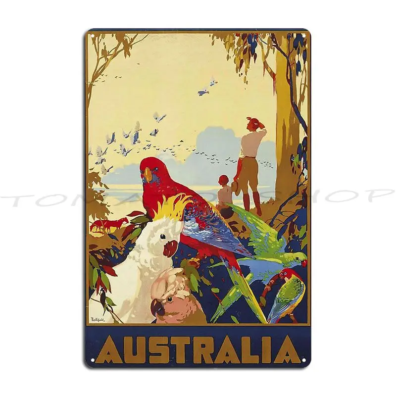 Australia Retro Metal Sign Plaques Cinema Wall Decor Cinema Wall Decor Customized Tin Sign Poster