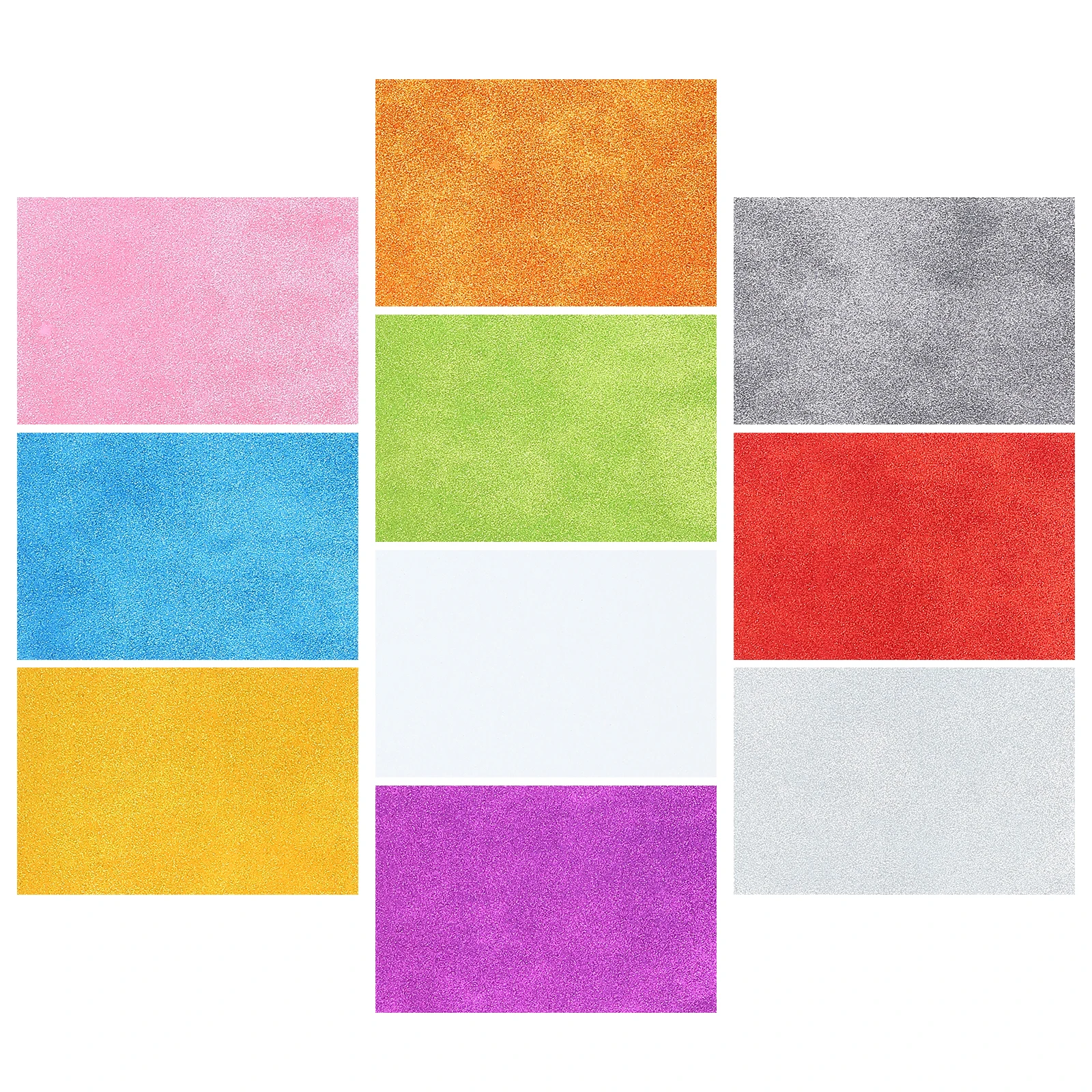 

1pcs 10 Sheets Colored Paper Set Thick Glitter Cardstock Diy Sponge Self adhesive Decorative Origami Craft Making Supplies Mixed