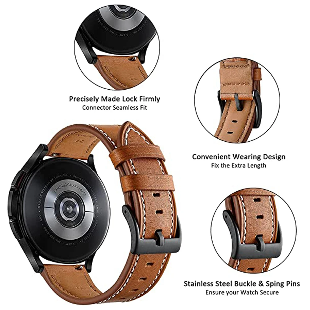 22mm Leather Watchband Strap For Huawei Watch GT3 GT2 pro 46MM Replacement Band Huawei Watch GT 3 2 4 Pro 46mm Wrist Bracelet