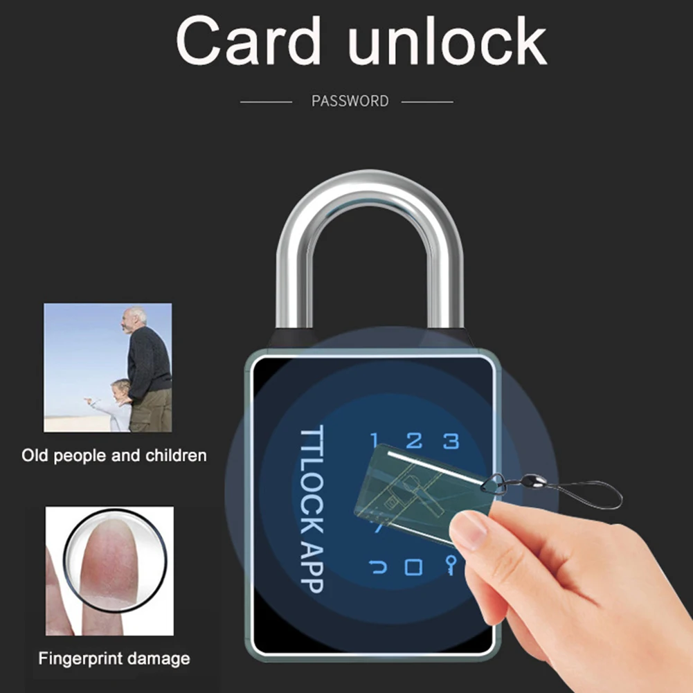 Smart Fingerprint Padlock Tuya TTLOCK APP Waterproof Biometric Thumbprint Door Locks Keyless House Luggage Security Alloy Locks