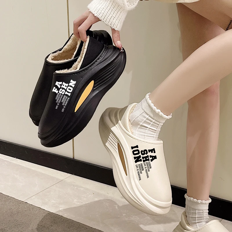 Зимние плюшевые домашние сандалии унисекс для мужчин и женщин, пара, оригинальная домашняя обувь на плоской подошве, мягкая модная нескользящая обувь высокого качества для спальни