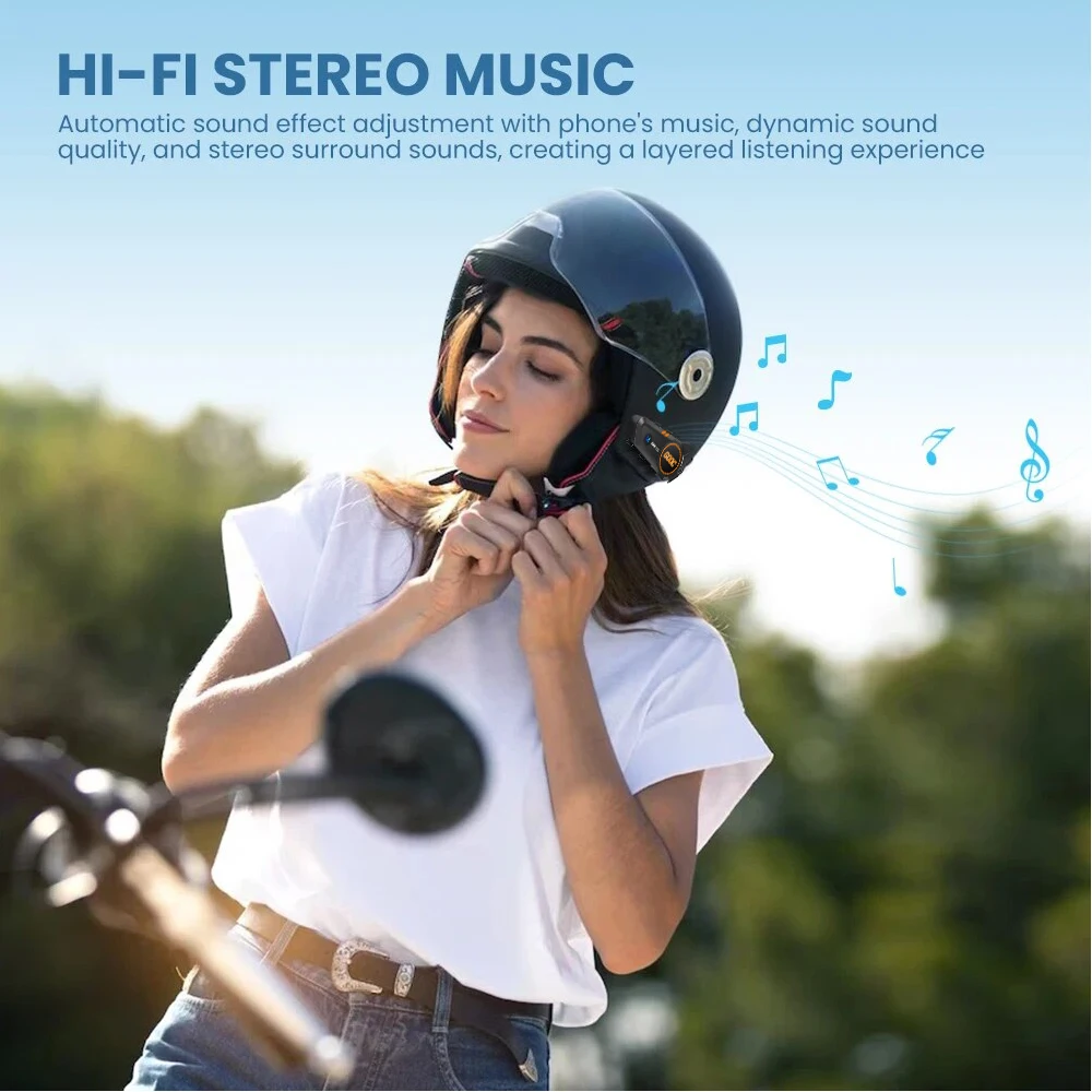 1/2Pcs Motorcycle Helmet Intercom Bluetooth Headset Wireless Interphone Intercomunicador Waterproof Handsfree Call Headphone