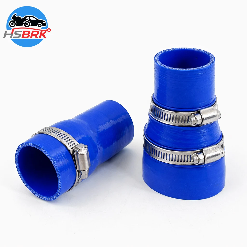 Blue Silicone Reducer Hose Coupler Stainless Steel Hose Clamp Turbo Intercooler Intake Pipe Radiator Coolant Hose Connector