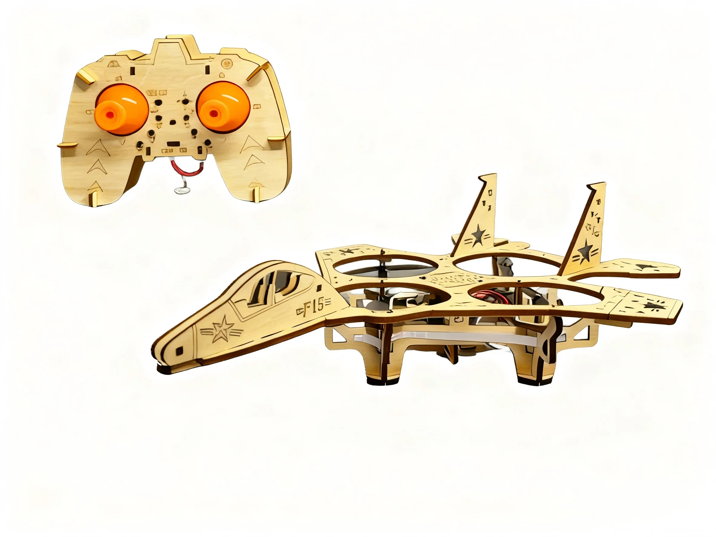 

3D Puzzle Wooden Flying Model, DIY Remote Control Airplane Kit, Educational STEM Gift for Teens & Adults