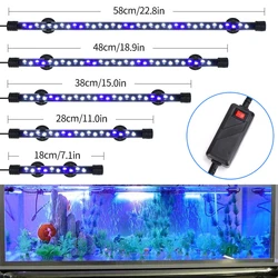 Waterproof Aquarium Lights Submersible Lights Fish Tank Light Underwater Blue/White LED Landscaping Decorative Lamp Light
