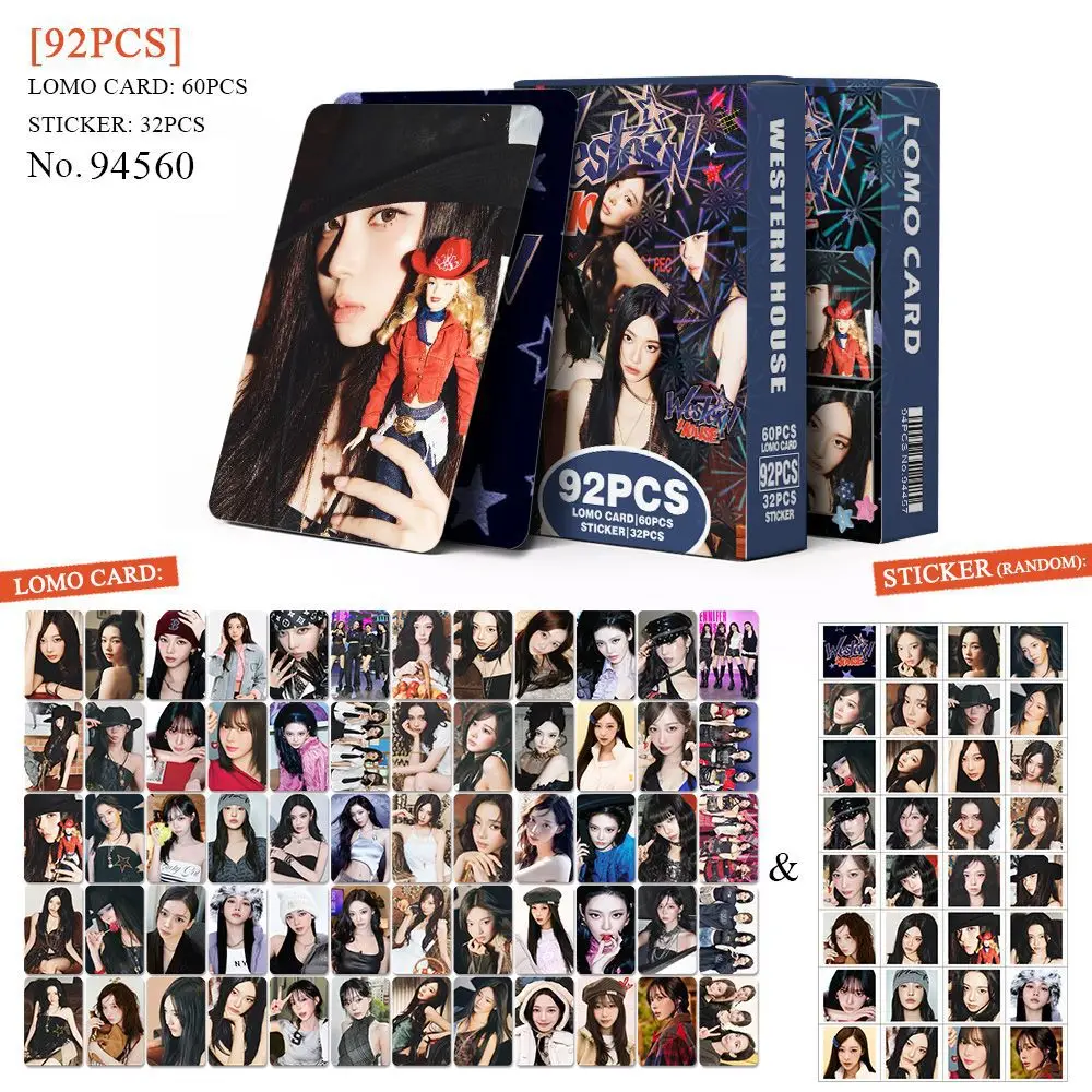 92pcs AESPA WESTEKN HOUSE Photocards Lomo Cards Set Photocards Photo Lomo Cards Fans Collection Printed Cards