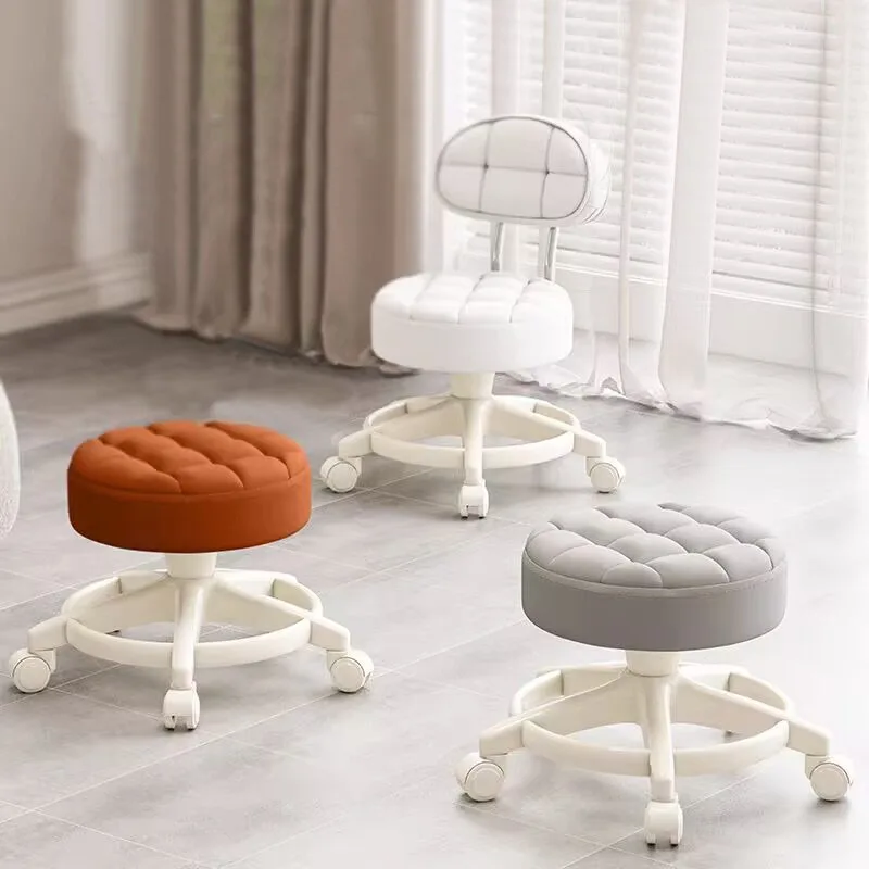 

Salon Furniture Customized Pulley Small Stool Round Stool Sofa Pedicure Chair Work Low Stools Floor Cleaning Office Footstool