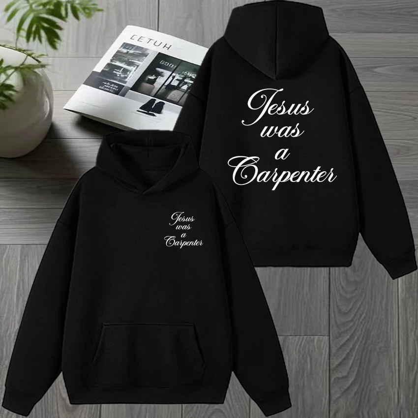 المغني سابرينا نجار يسوع كان نجار مزدوج الوجهين طباعة هوديي للجنسين بلوفر أنيق الرجال النساء بلوزة من الصوف #1