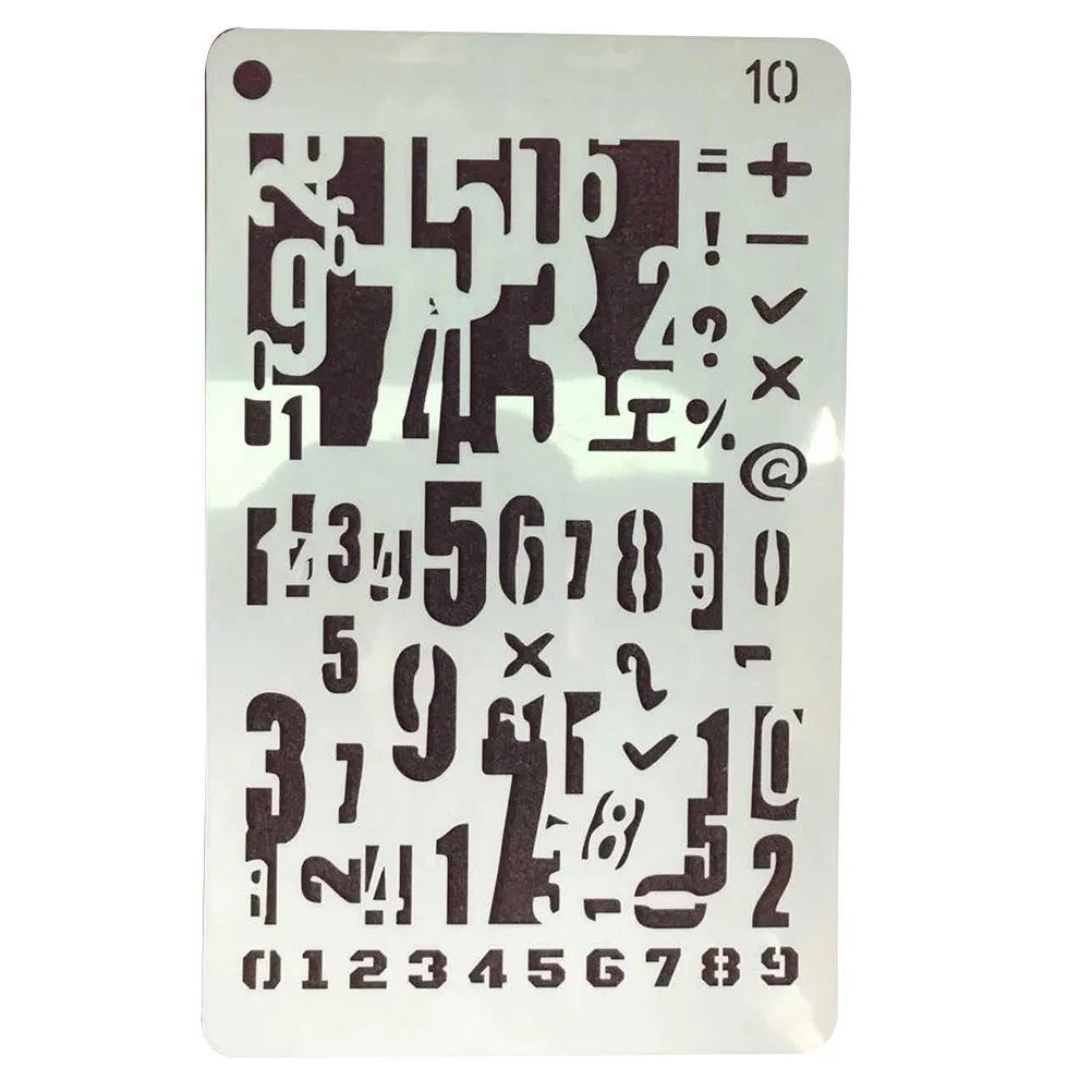

12pcs Alphabet Number Template Drawing Stencils For Diy Craft Learning Tools Painting Templates Printing Stencils Art