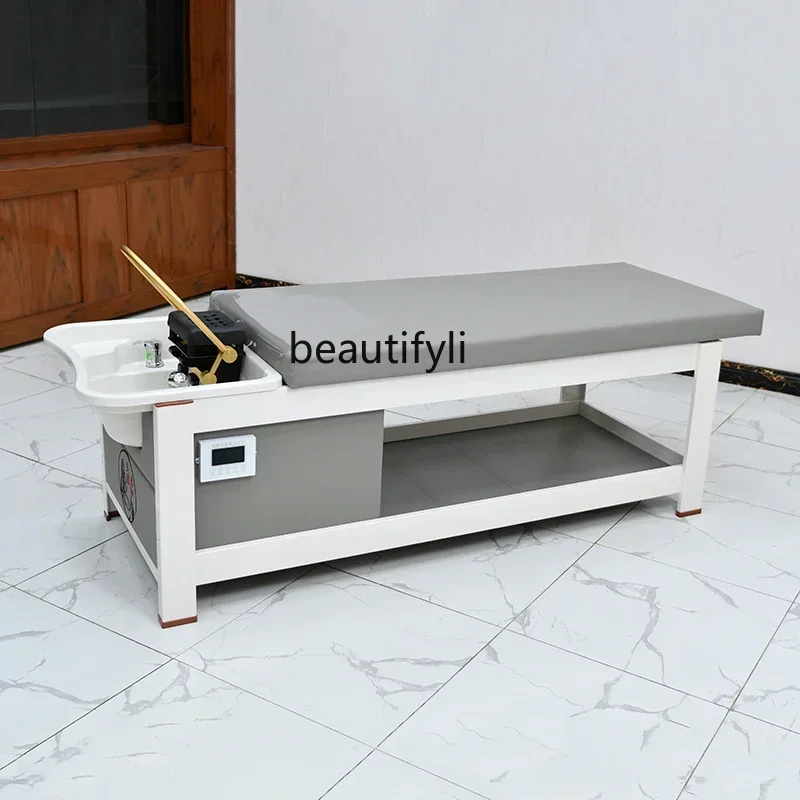 

01A Thai Hair Saloon Dedicated Shampoo Chair Head Therapy Bed Constant Temperature Water Circulation Fumigation Integrated Bed