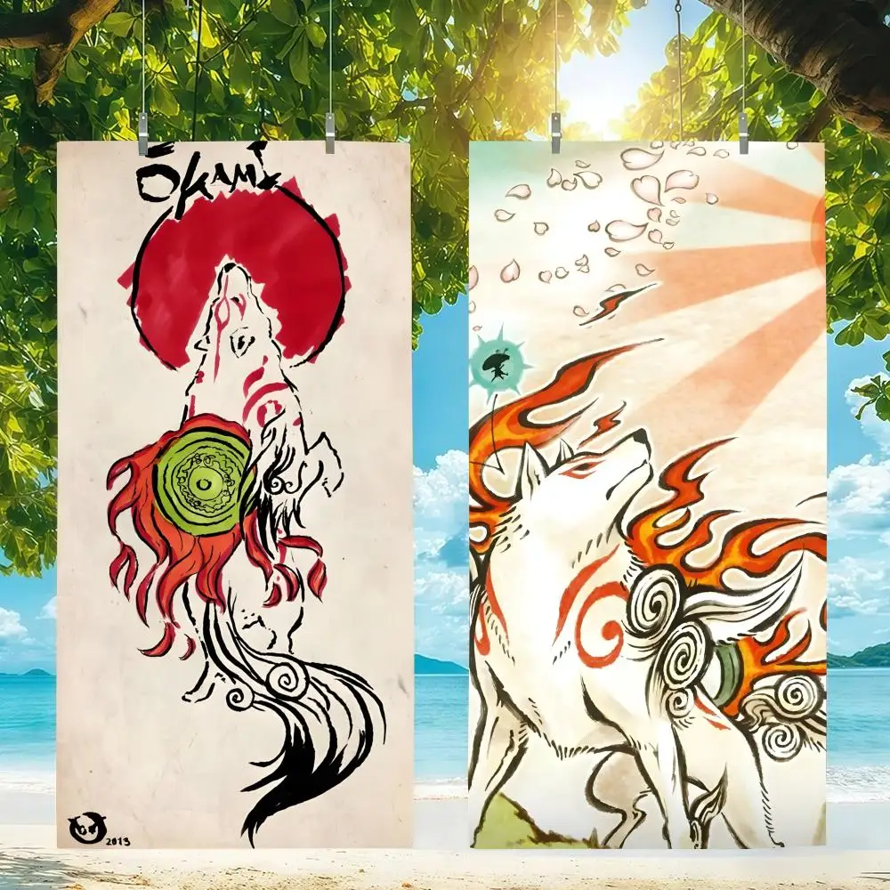 O-Okami Towel Microfiber beach towel, quick-dry, sand-free, ultra-fine fiber, super soft.