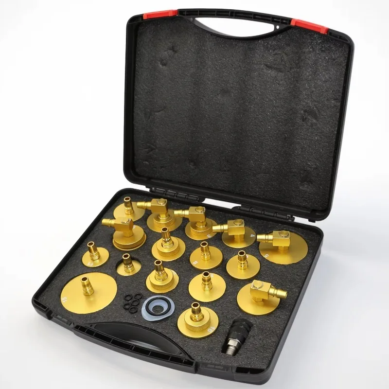 17Pcs Brake Fluid Changer Adapter Fitting Special Joint for Brake Oil Replacement Machine Compatible with Multiple Vehicle Model
