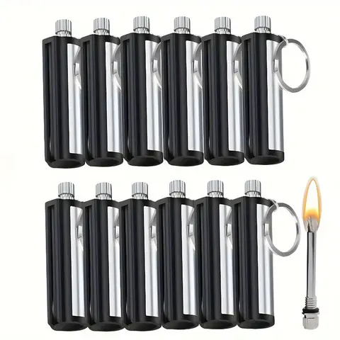 1/50 Pack Match Lighter Flint Metal Match Lighter Outdoor Camping Portable Emergency Survival Lighter Can Ignite 10000 Times New
