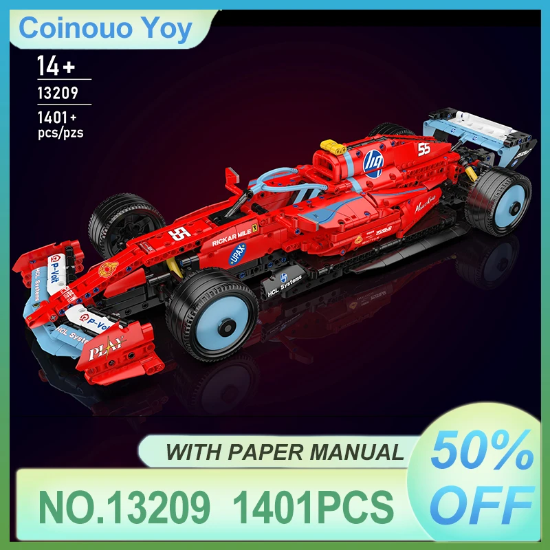 

MOULD KING 13209 Technical Championship Sports Car SF-24 Racing Building Blocks Model Set Collection Vehicle Toys Chrismas Gifts